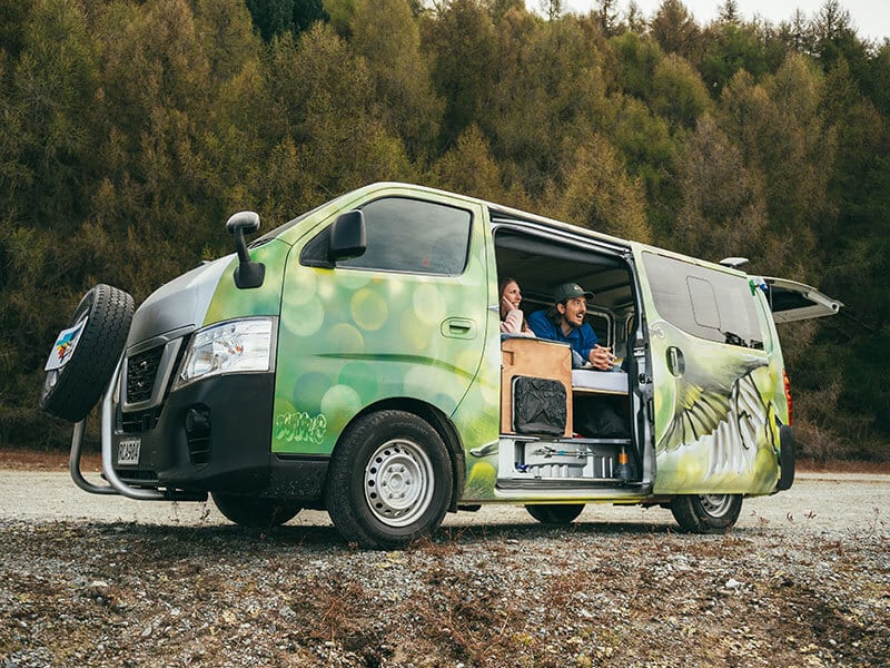 Escape Rentals NZ Our Campervan interior 09 - Spacious, comfy, and perfectly set up for front-row views of New Zealand.