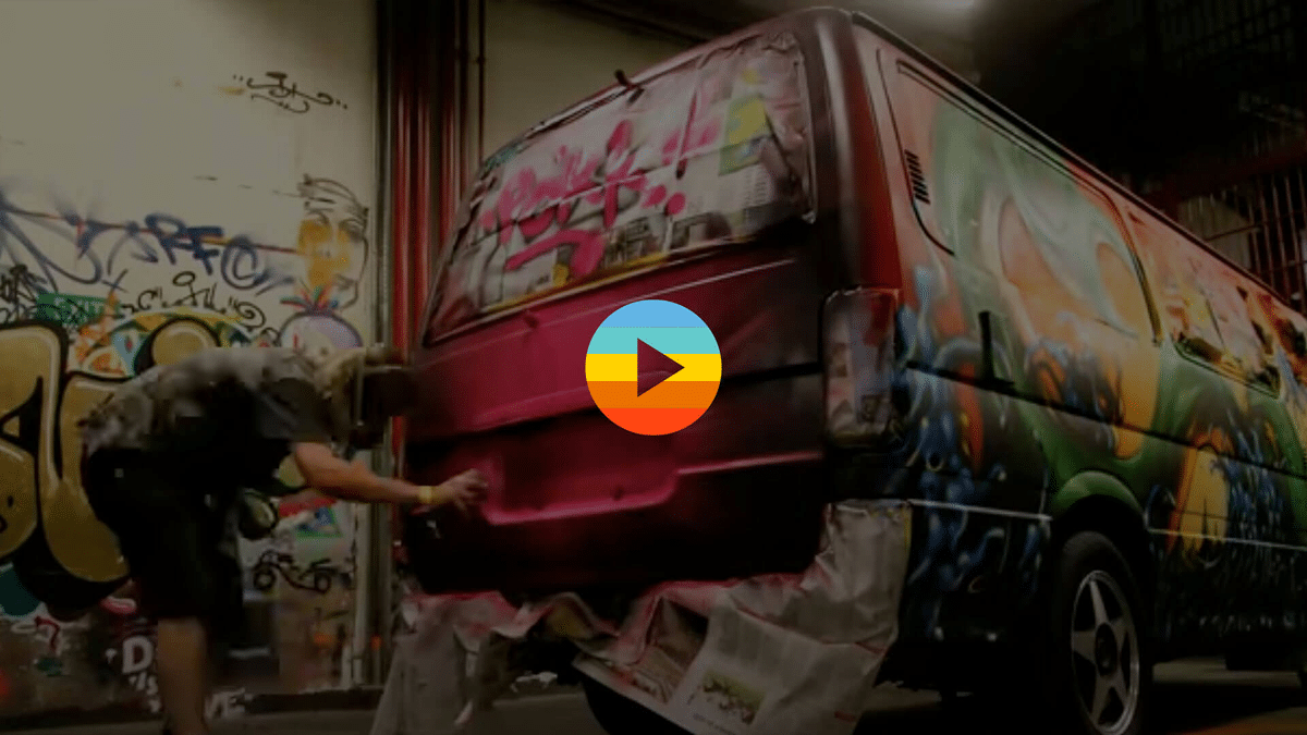 Escape Rentals NZ spray paint artist video